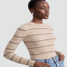 F&F Ribbed Knit Crew Neck Jumper in Multi