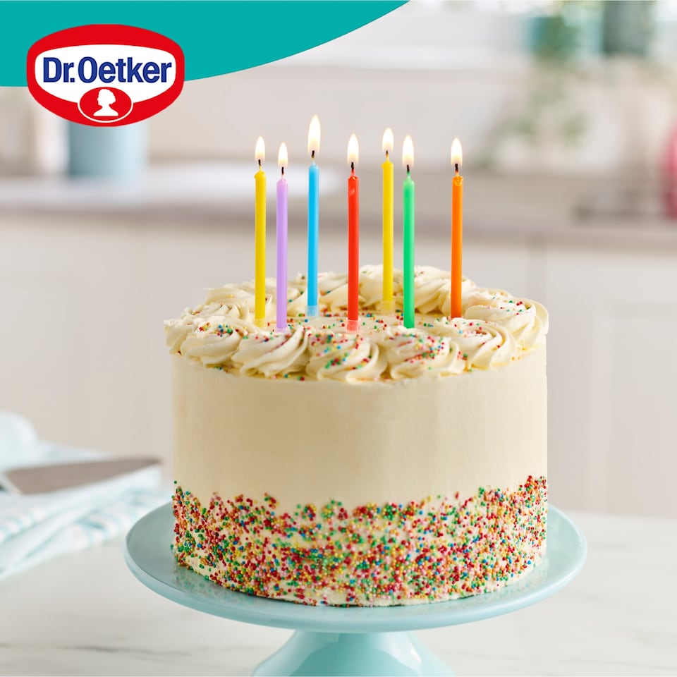image 1 of Dr. Oetker 12 Rainbow Birthday Candles