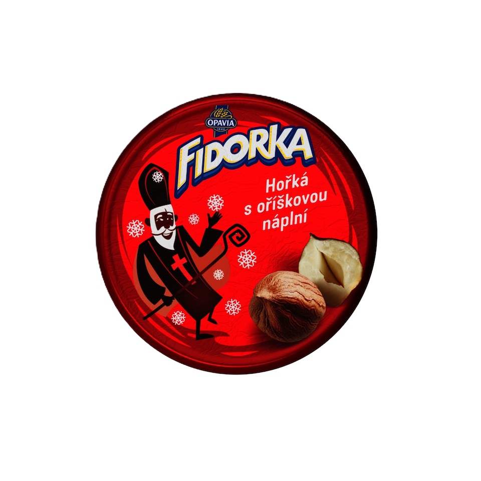 Obrázek 1 pro produkt Opavia Fidorka Hořká s oříškovou náplní červená 30g