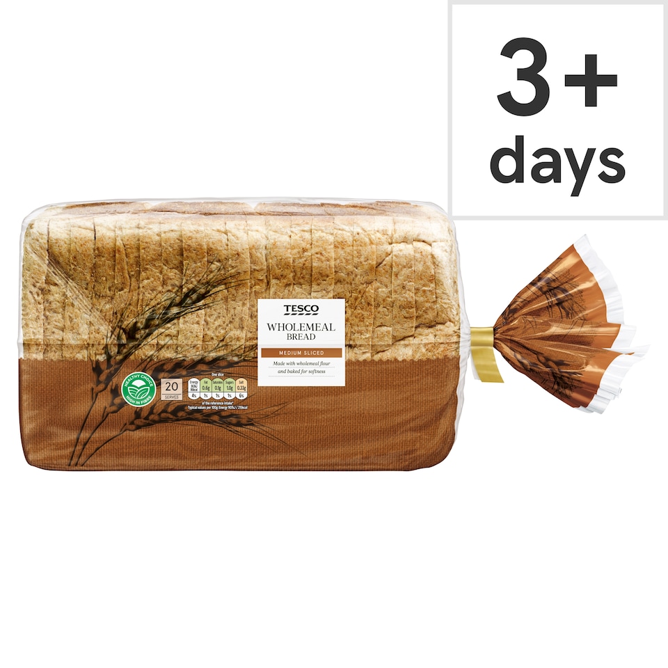 Tesco Wholemeal Medium Sliced Bread 800g