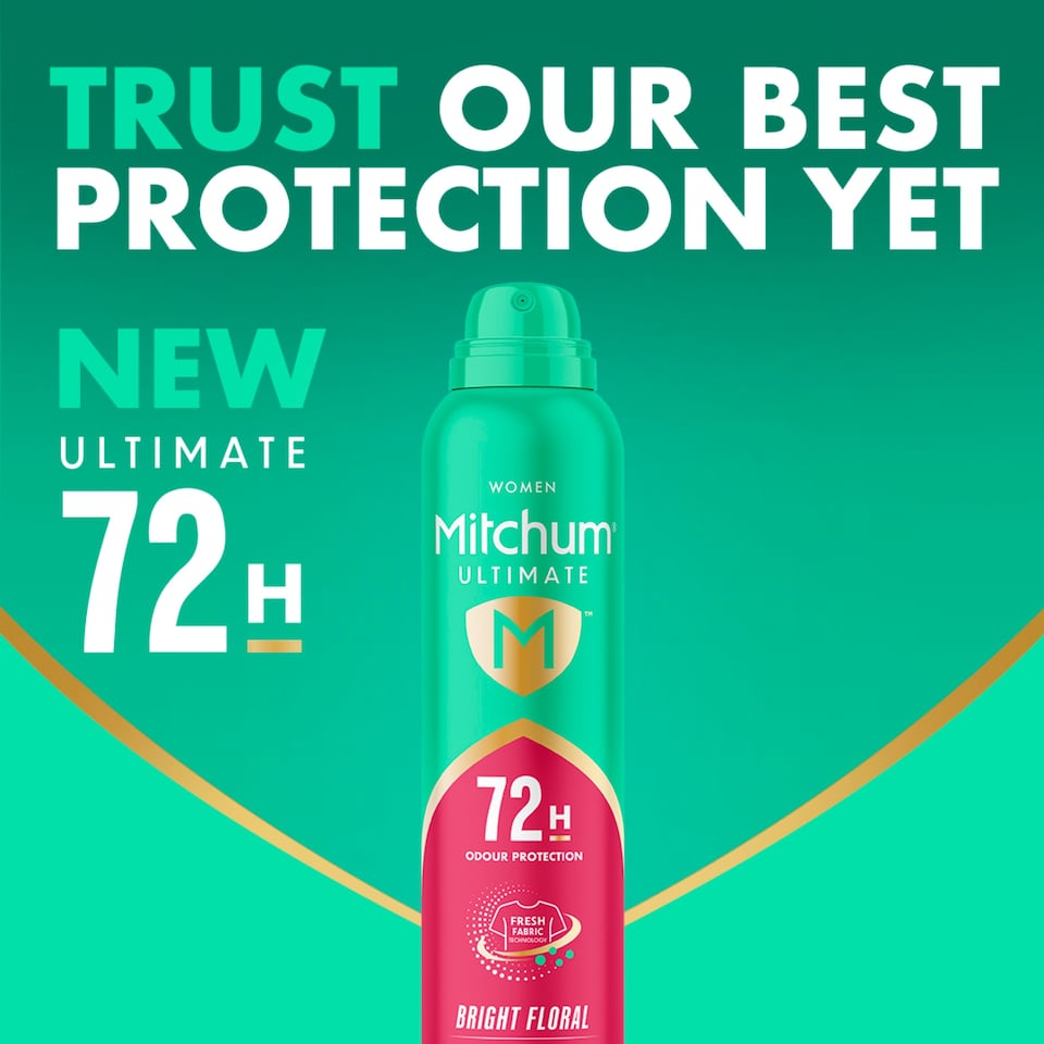 image 1 of Mitchum Ultimate 72H Bright Floral Anti Perspirant & Deodorant 250ml