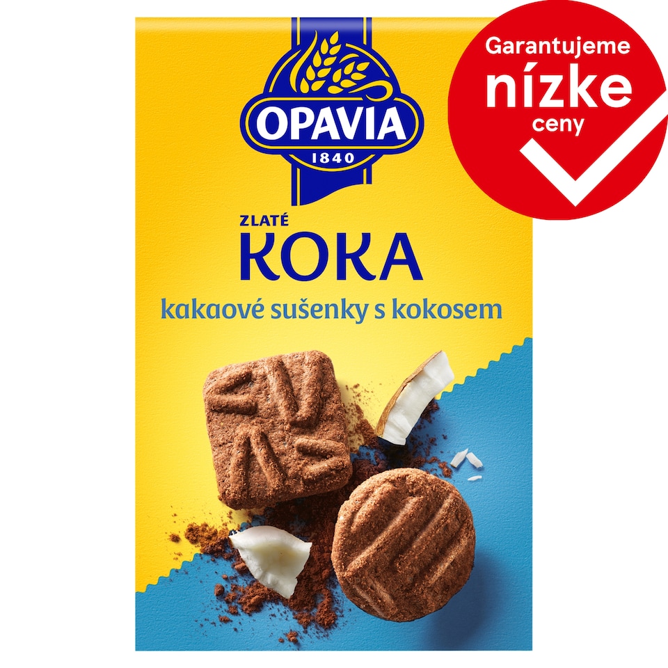 Opavia sušienky Zlaté Koka s kokosom a kakaom 180 g