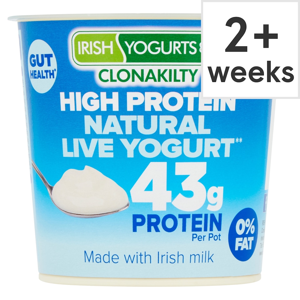 Irish Yogs 43G High Prtn Natural Live Yoghurt 350G