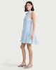 image 2 of F&F Pure Cotton Embroidered Mini Dress in Blue