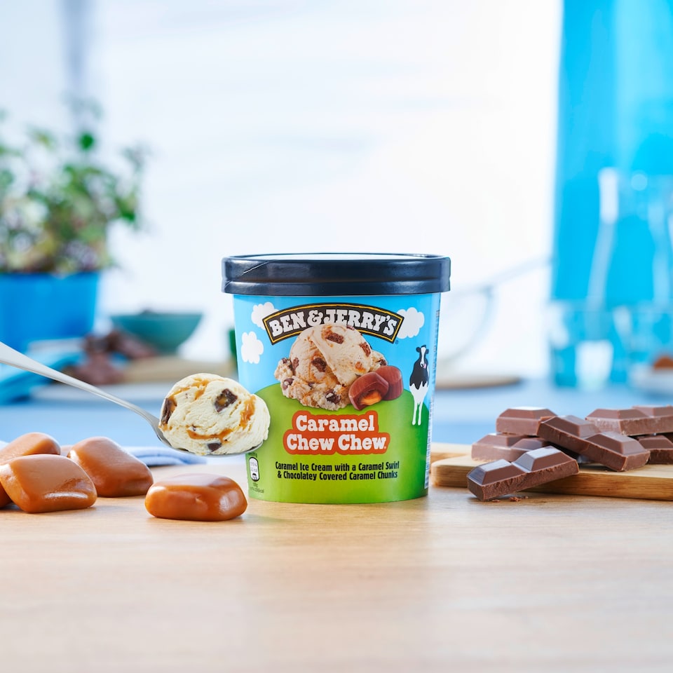 image 1 of Ben & Jerry's Caramel Chew Chew Ice Cream Tub 465ml