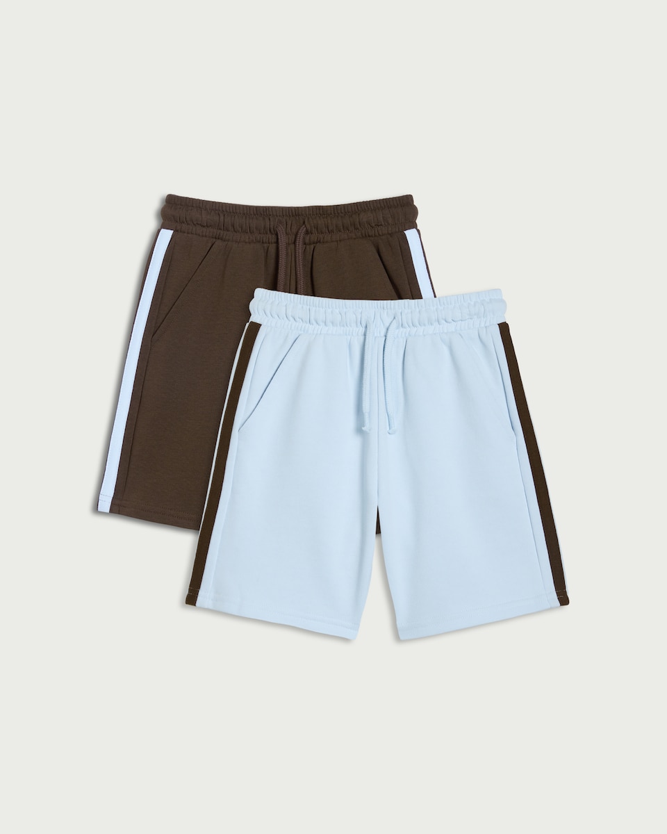 image 1 of F&F Boys 2-Pack Cotton Rich Shorts in Multi