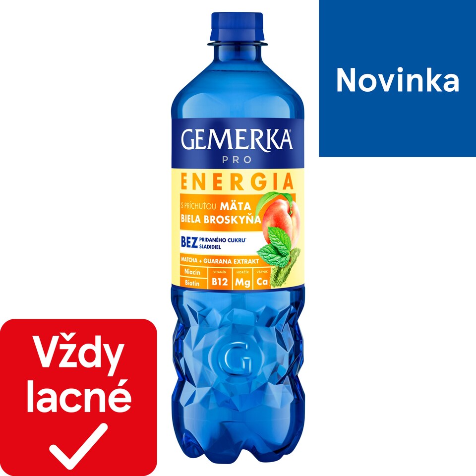 Gemerka Pro Energia with Mint and White Peach Flavor 0.75 L