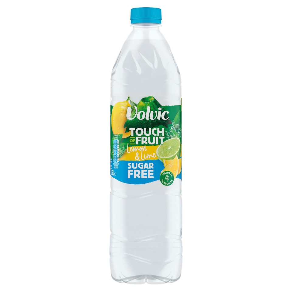Volvic Touch Of Fruit Lemon & Lime Sugar Free Still Flavoured Water 1.5L