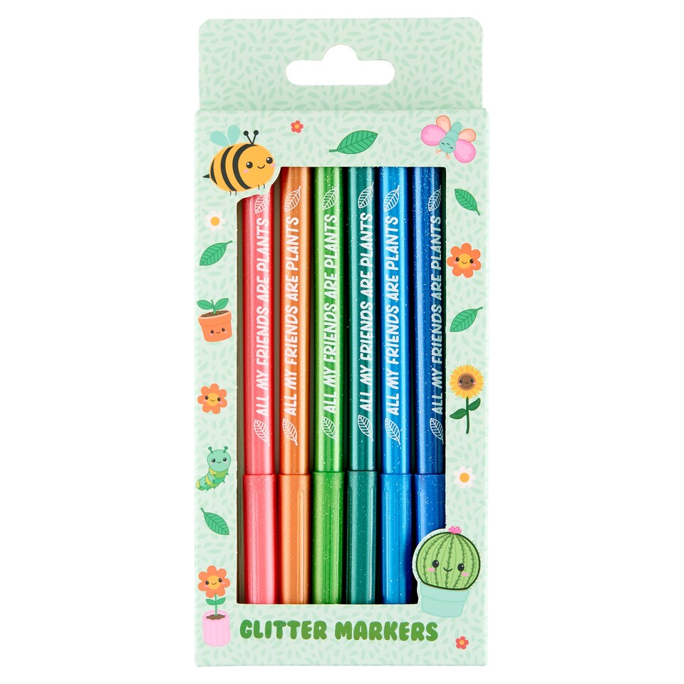 Glitter Markers 6 pcs