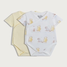 Disney Winnie the Pooh 2-Pack Pure Cotton Bodysuits in White