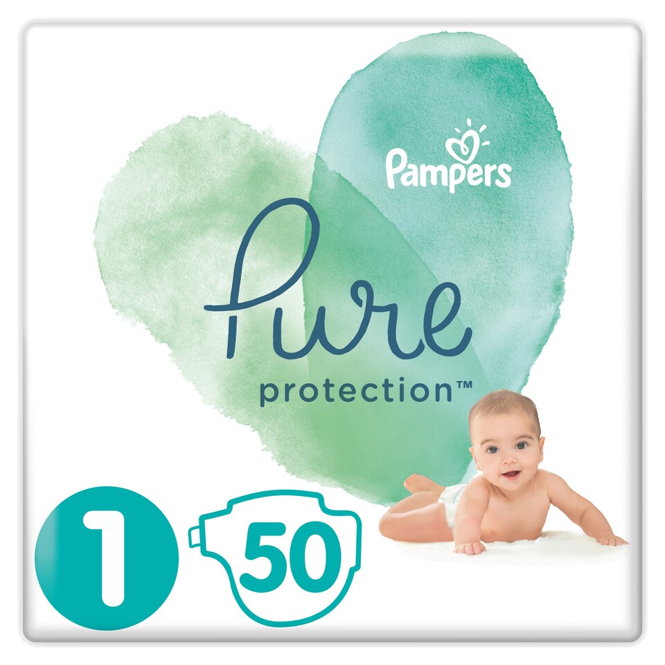 image 1 of Pampers Pure Protection Size1 50 Nappies