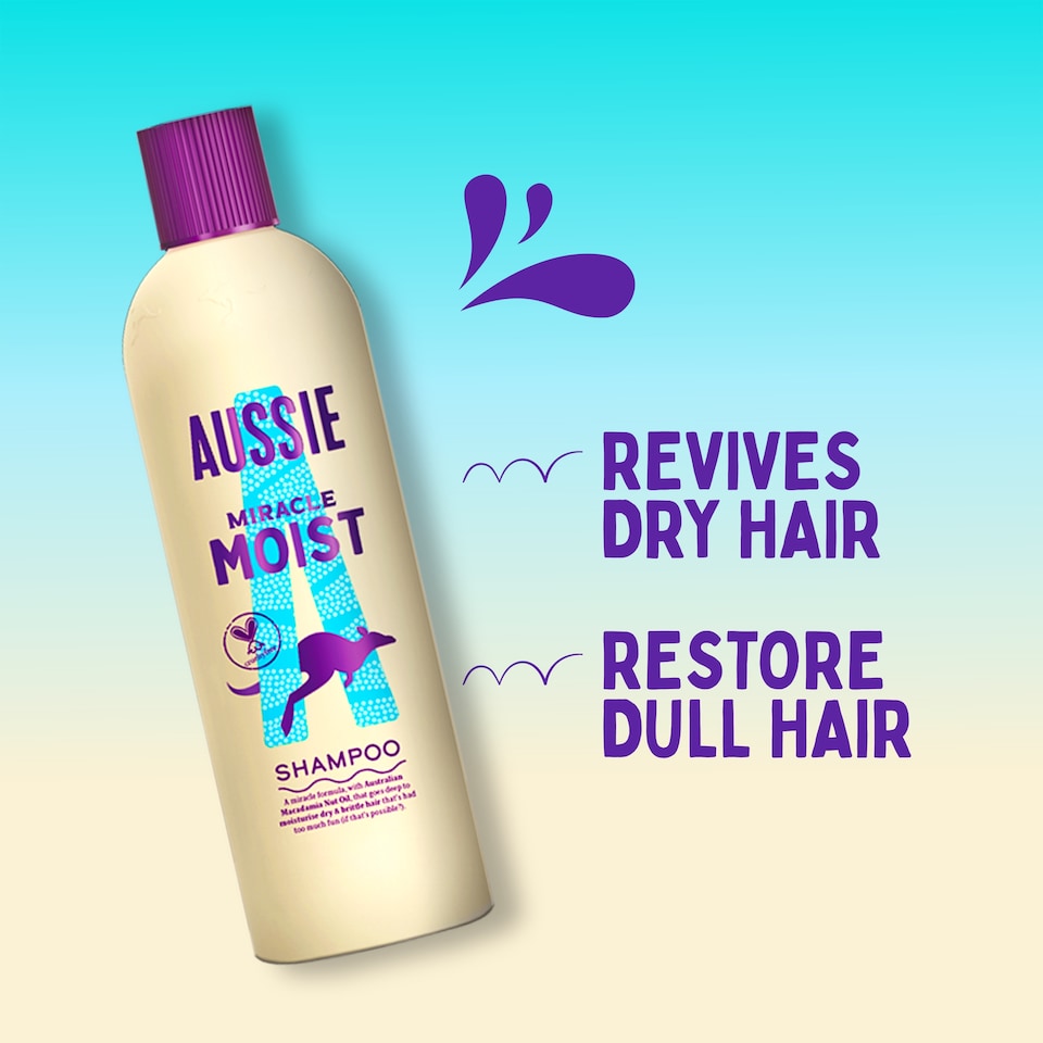 image 1 of Aussie Miracle Moist Shampoo 300Ml