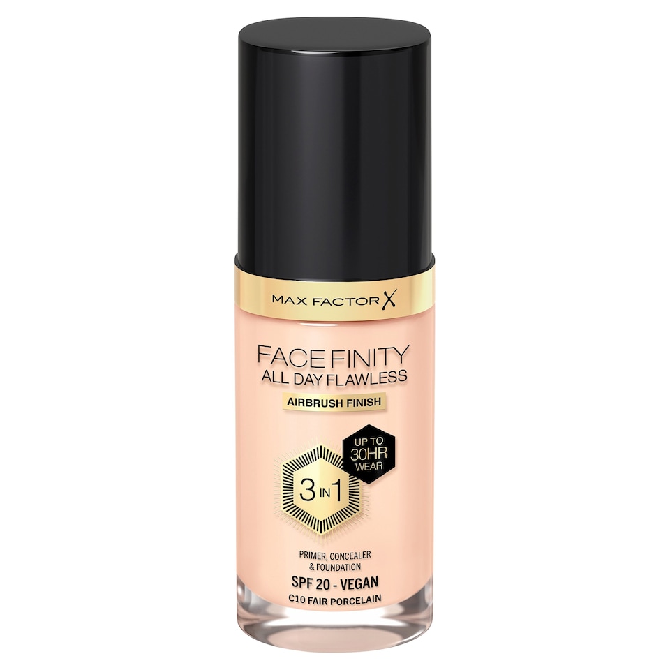 image 1 of Max Factor Facefinity All Day Flawless Foundation 10 Fair Porcelain 30ml