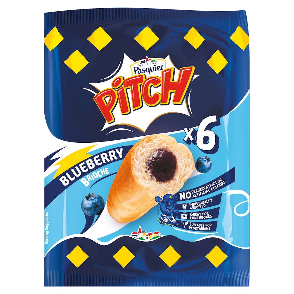 Brioche Pasquier Pitch New 6 Blueberry Brioche 210g