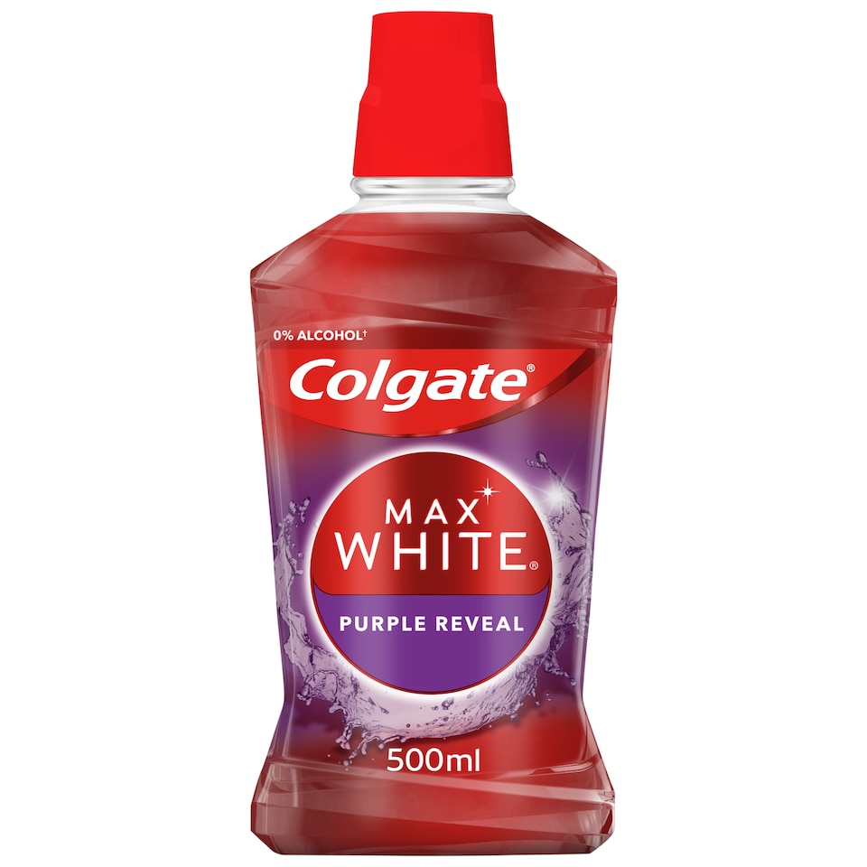 image 1 of Colgate Max White Purple Reveal Mouthwash 500Ml