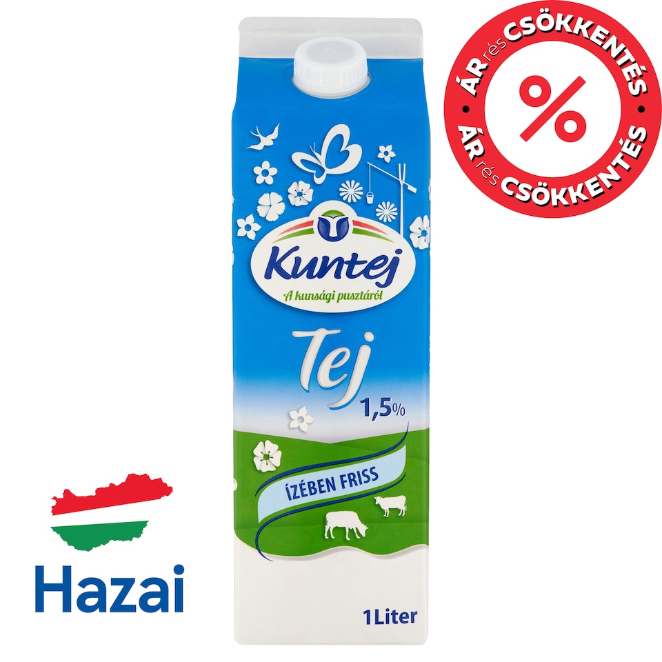 Kuntej ESL Low-Fat Milk 1,5% 1 l
