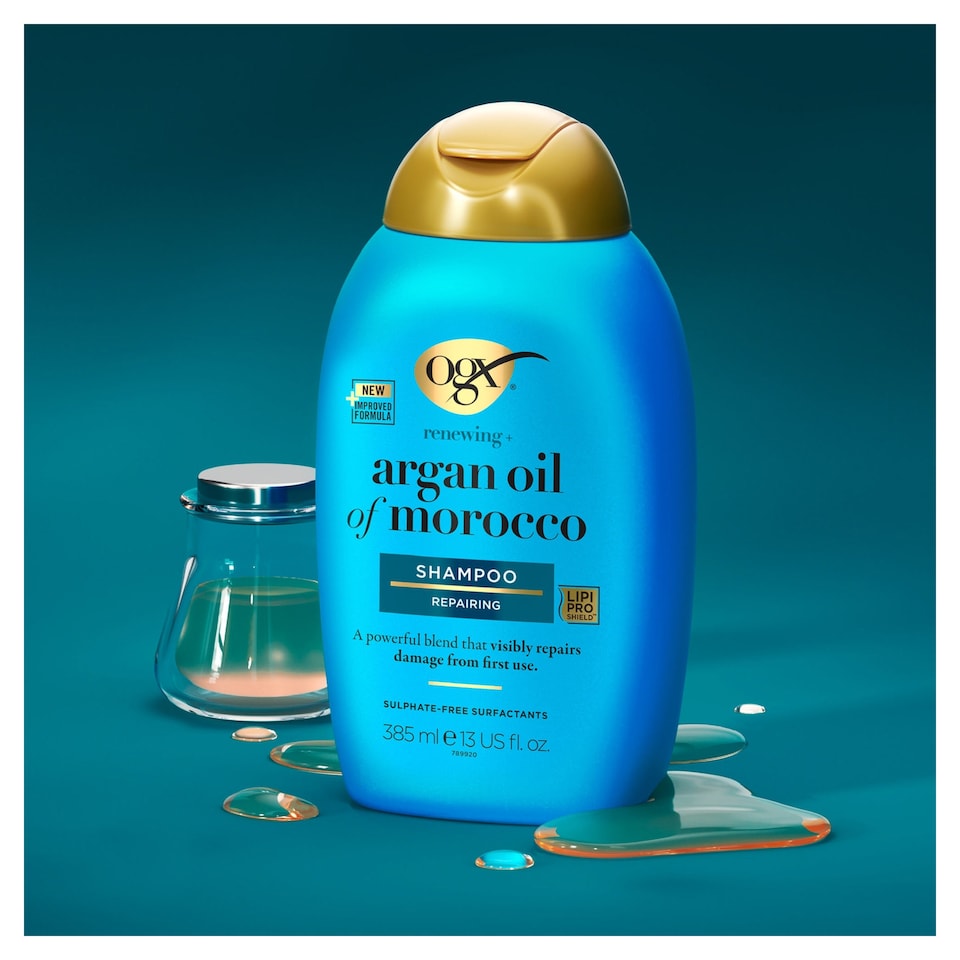 image 1 of OGX Argan Oil of Morocco Hair Shampoo for Dry Damaged Hair 385ml