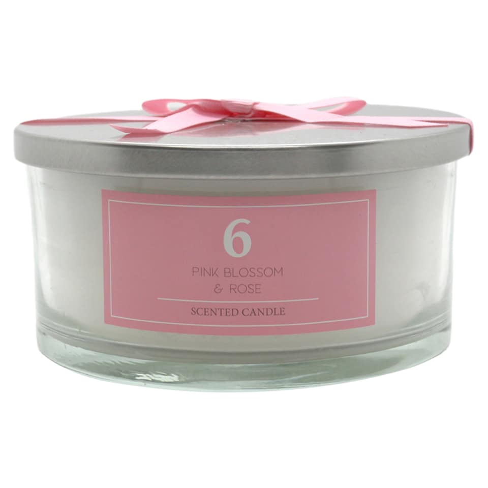 Tesco Timeless Pnk Blossom & Rose Multiwick Candle 700G
