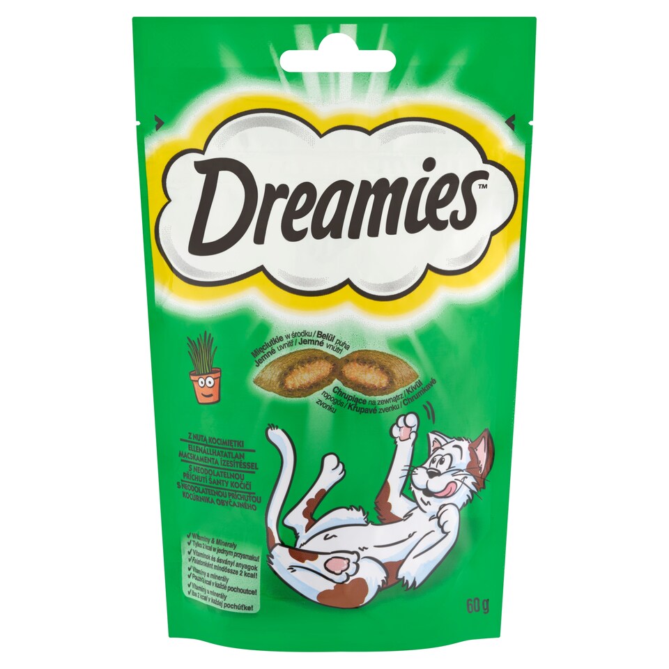 Dreamies kiegészítő macskaeledel felnőtt macskák és 8 hetesnél idősebb kölykök számára 60 g