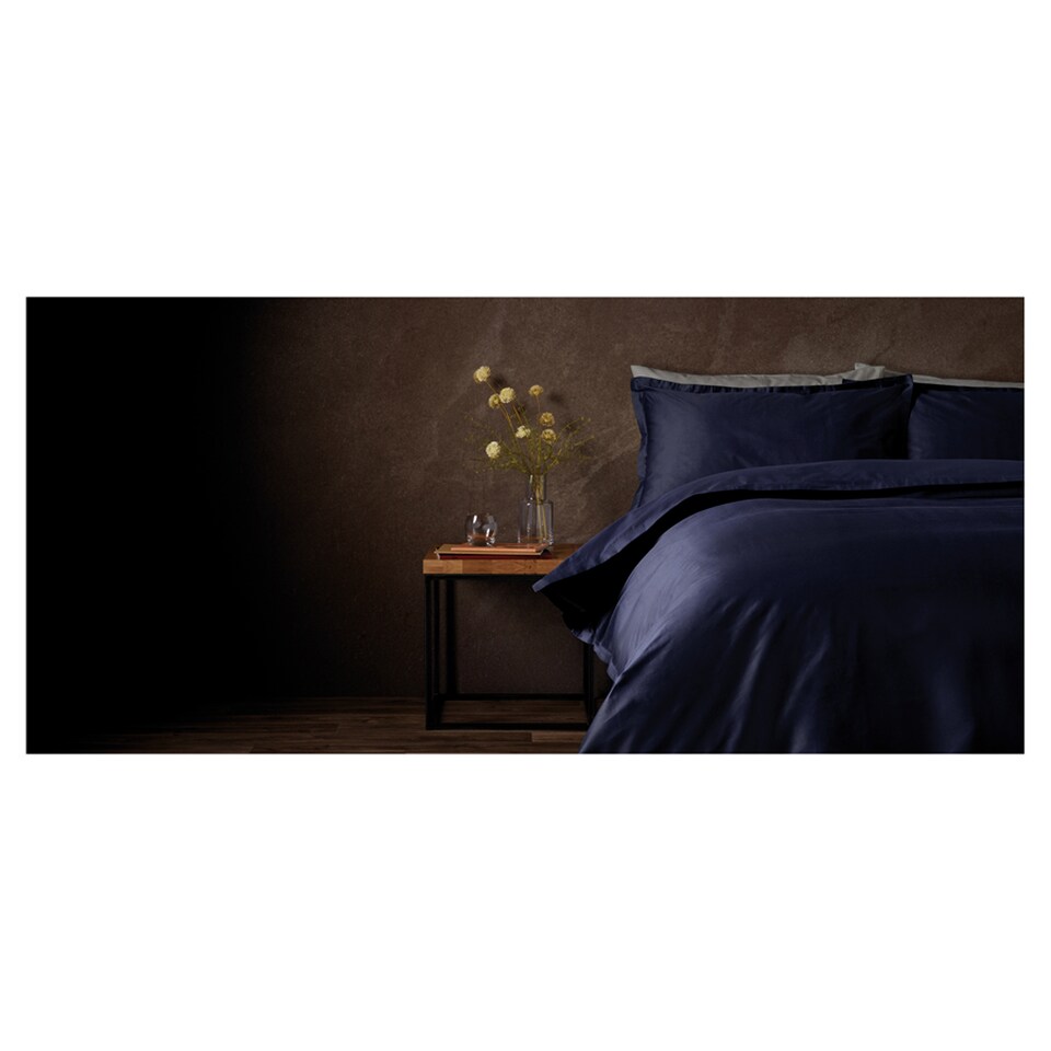 F&F Home Hotel Navy Oxford Edge Duvet Set Super King