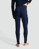 image 3 of F&F Cotton Blend Ribbed Thermal Long Johns in Navy