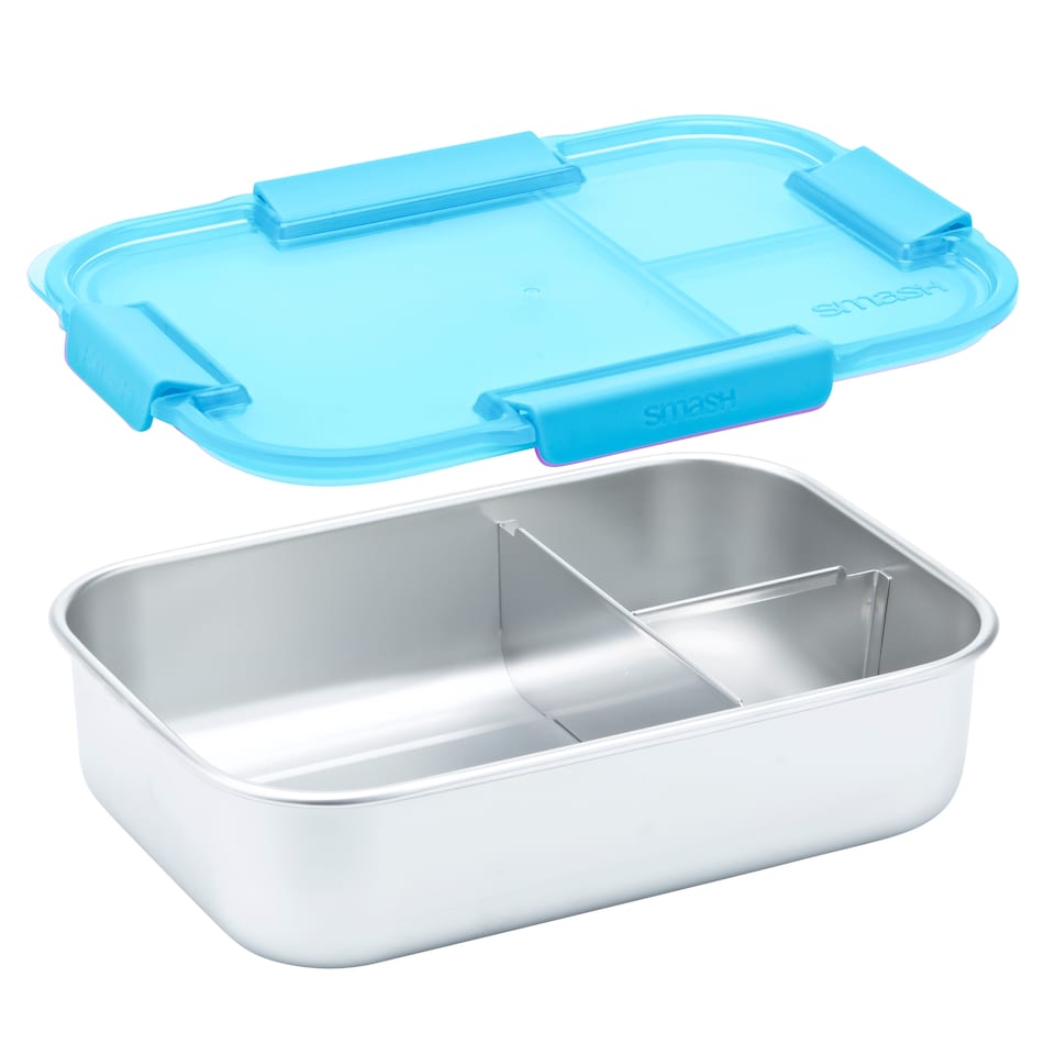 image 1 of Smash Neon Blue 3 Compartment Bento Box 1.2L