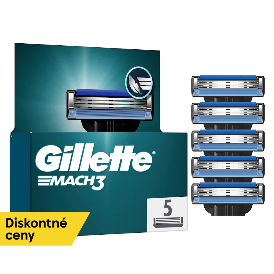 obrázok 1 z Gillette Mach3 Náhradné Holiace Hlavice pre Mužov, Gillette Náhradné Holiace Hlavice s 3 Čepieľkami