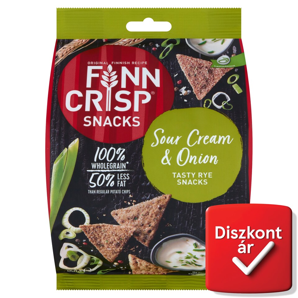 Finn Crisp Snacks tejfölös & hagymás rozs ropogós 150 g