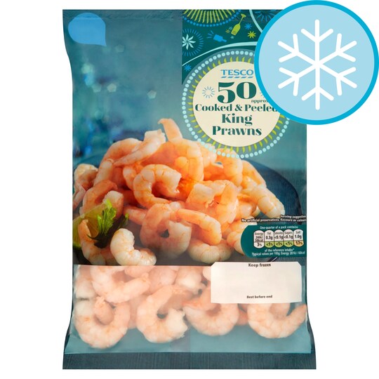 Tesco Cooked & Peeled King Prawns Tesco Groceries