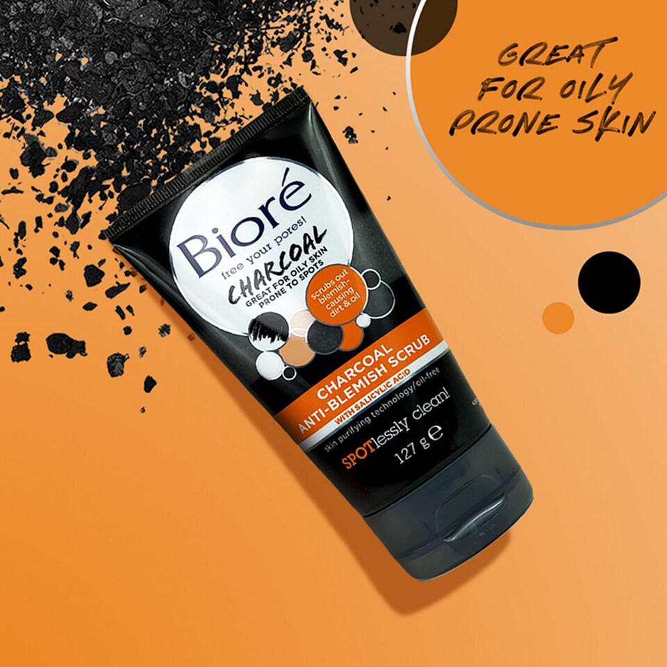 image 1 of Biore Charcoal Scrub Oil Control 127G