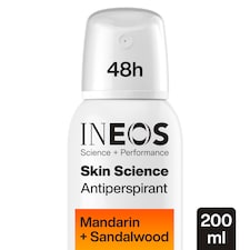 INEOS Skin Science Mandarin + Sandalwood Antiperspirant Deodorant Aerosol 200ml