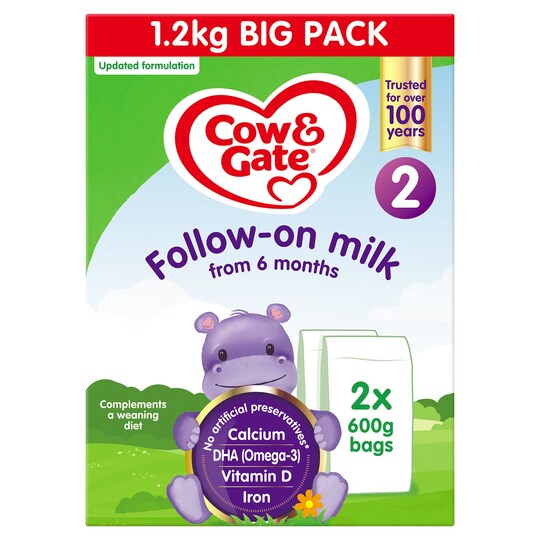 Cow & Gate Follow On Milk 612 Months 1.2Kg Tesco Groceries
