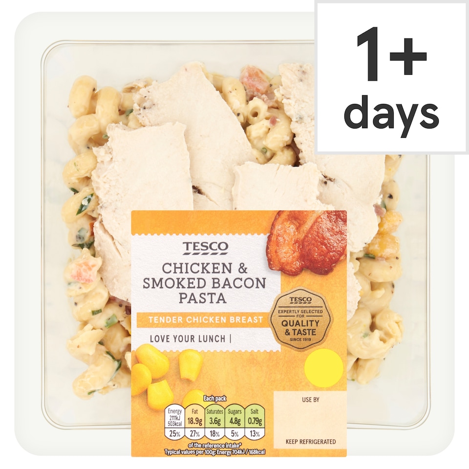 Tesco Chicken & Bacon Pasta 300G