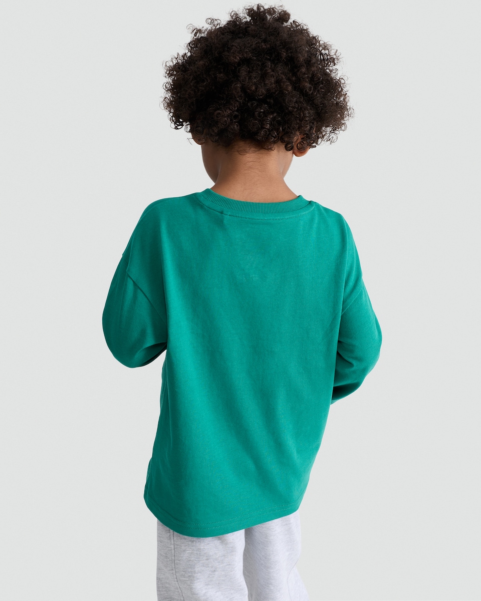 image 1 of The Grinch Pure Cotton Christmas Tree Print Top in Green