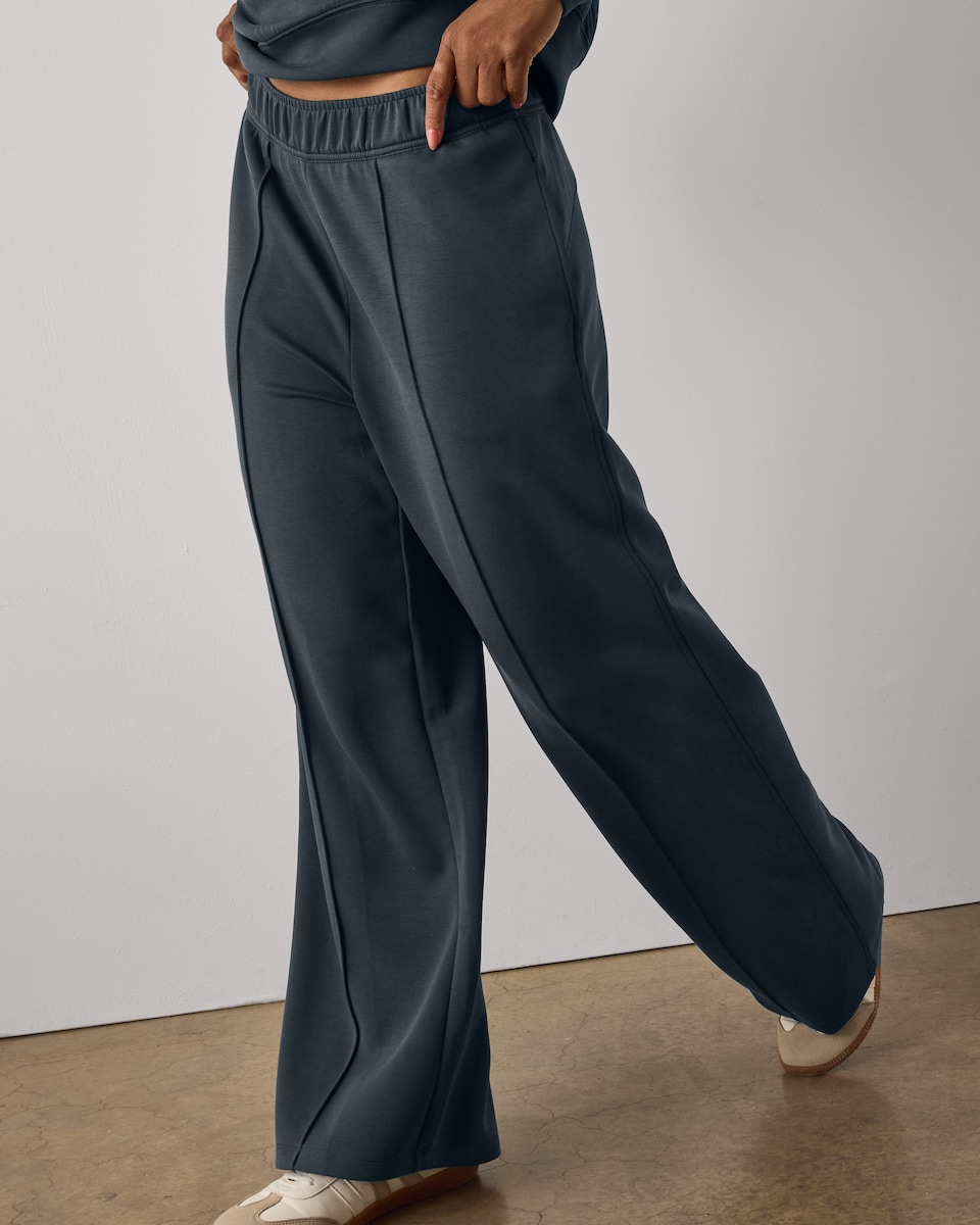 image 1 of F&F Active Wide Leg Joggers in Grey