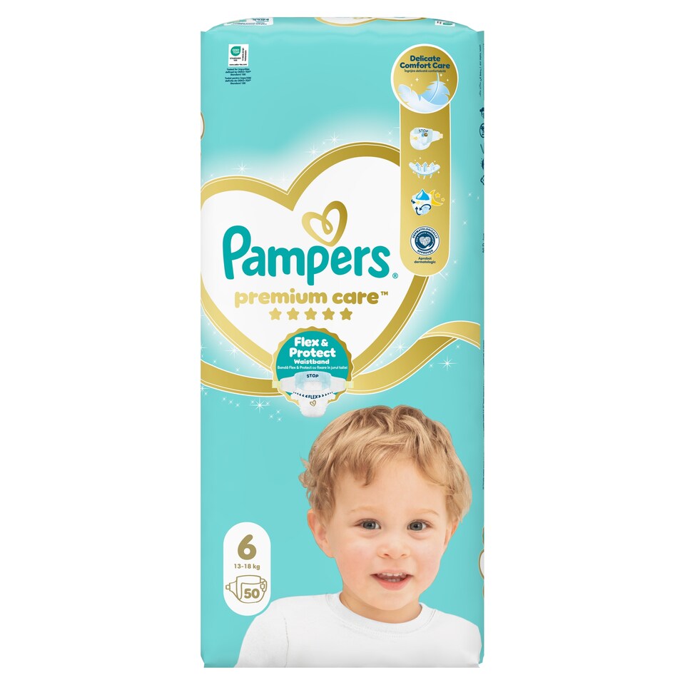obrázok 1 z Pampers Premium Care Veľkosť 6, 50 Plienok, 13kg-18kg