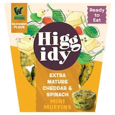 Higgidy Mature Cheddar & Spinach Mini Muffins 130g