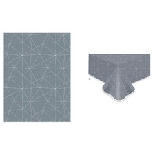 Tesco Grey Geo Reusable Tablecover 180x120cm