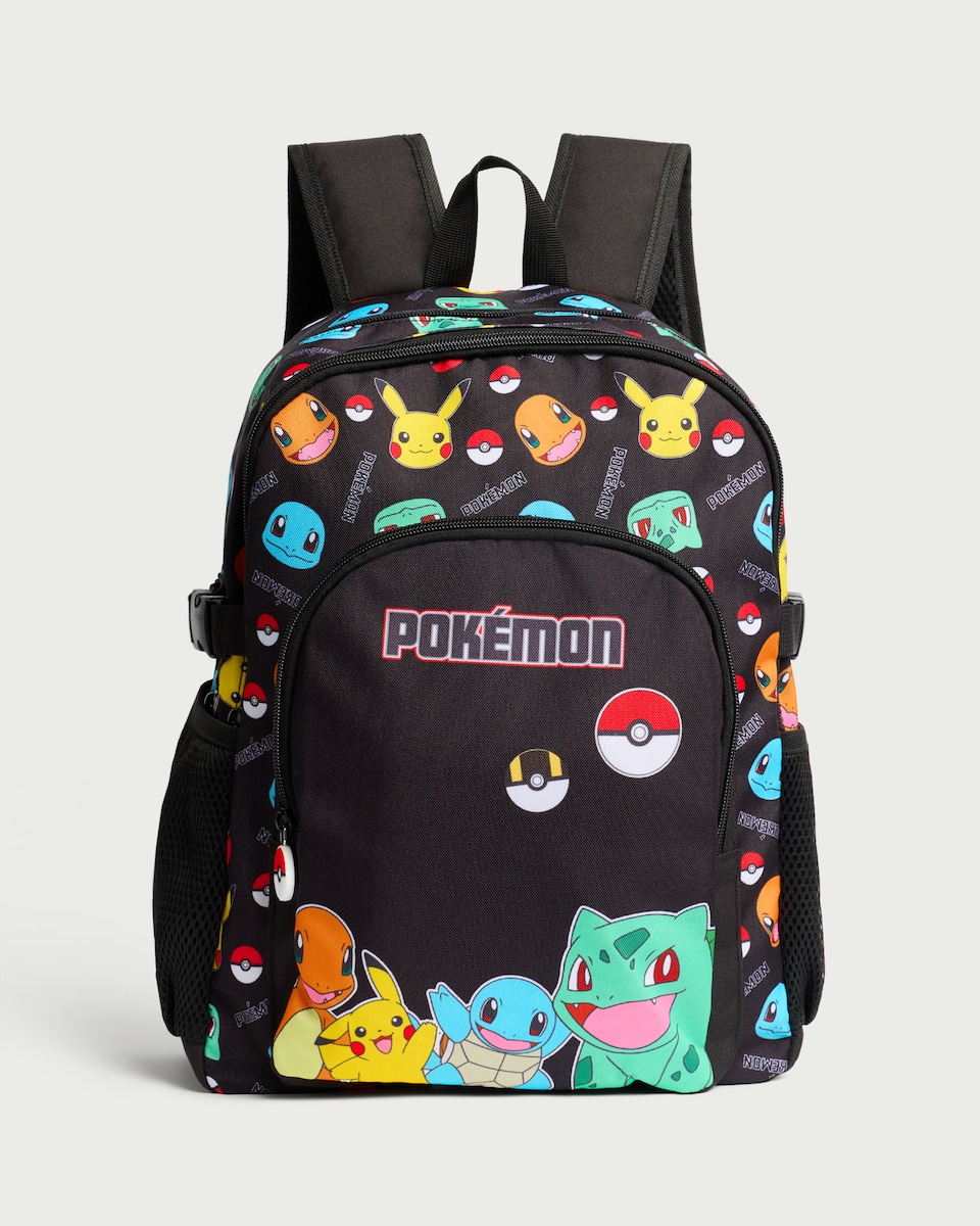 image 1 of Pokémon Printed Backpack in Black