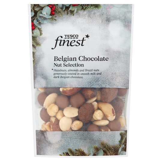 Tesco Finest Belgian Chocolate Nut Selection 225G Tesco Groceries
