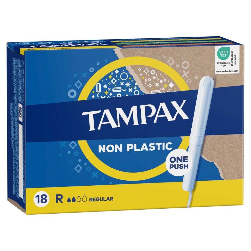 image 1 of Tampax Regular Tampons With Cardboard Applicator 18 Count