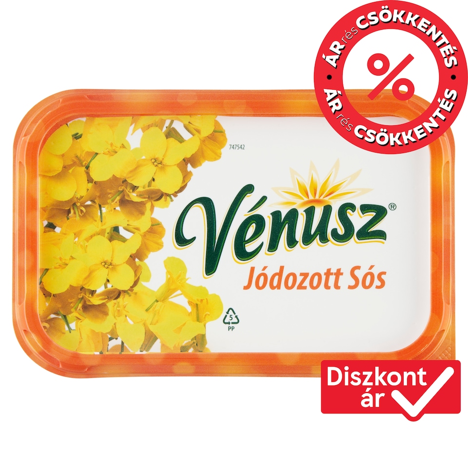 Vénusz Jódozott Sós 55% zsírtartalmú margarin 450 g  1. kép