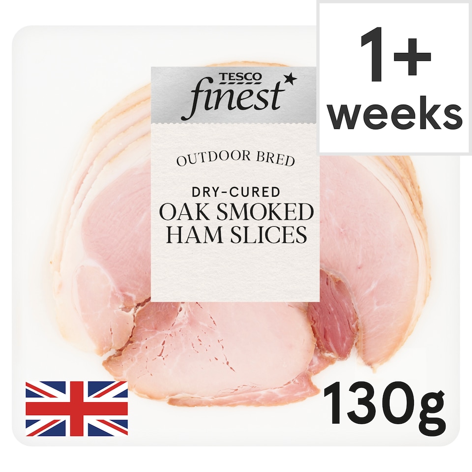 Tesco Finest Dry Cured Oak Smoked Ham Slices 130g