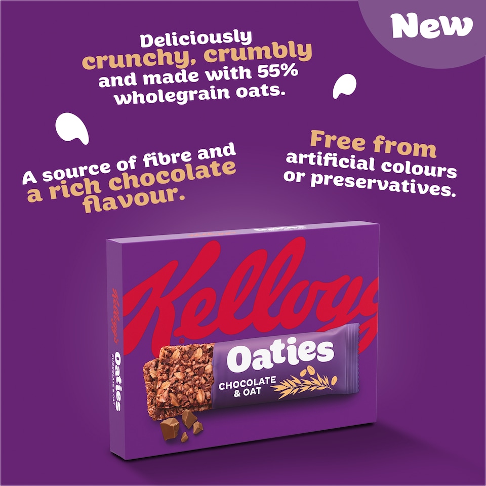 image 1 of Kellogg's Oaties Bars Chocolate 160g