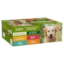 Tesco Adult Dog Food in Jelly Selection 12 x 400g