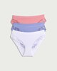 image 4 of F&F 3-Pack Lace Trim High Leg Knickers in Multi