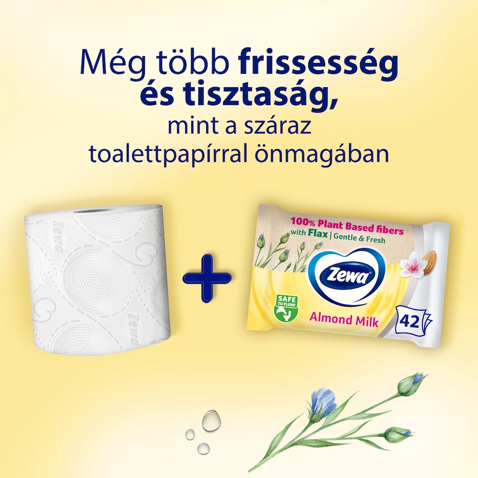 Zewa Almond Milk nedves toalettpapír 42 db 1. kép