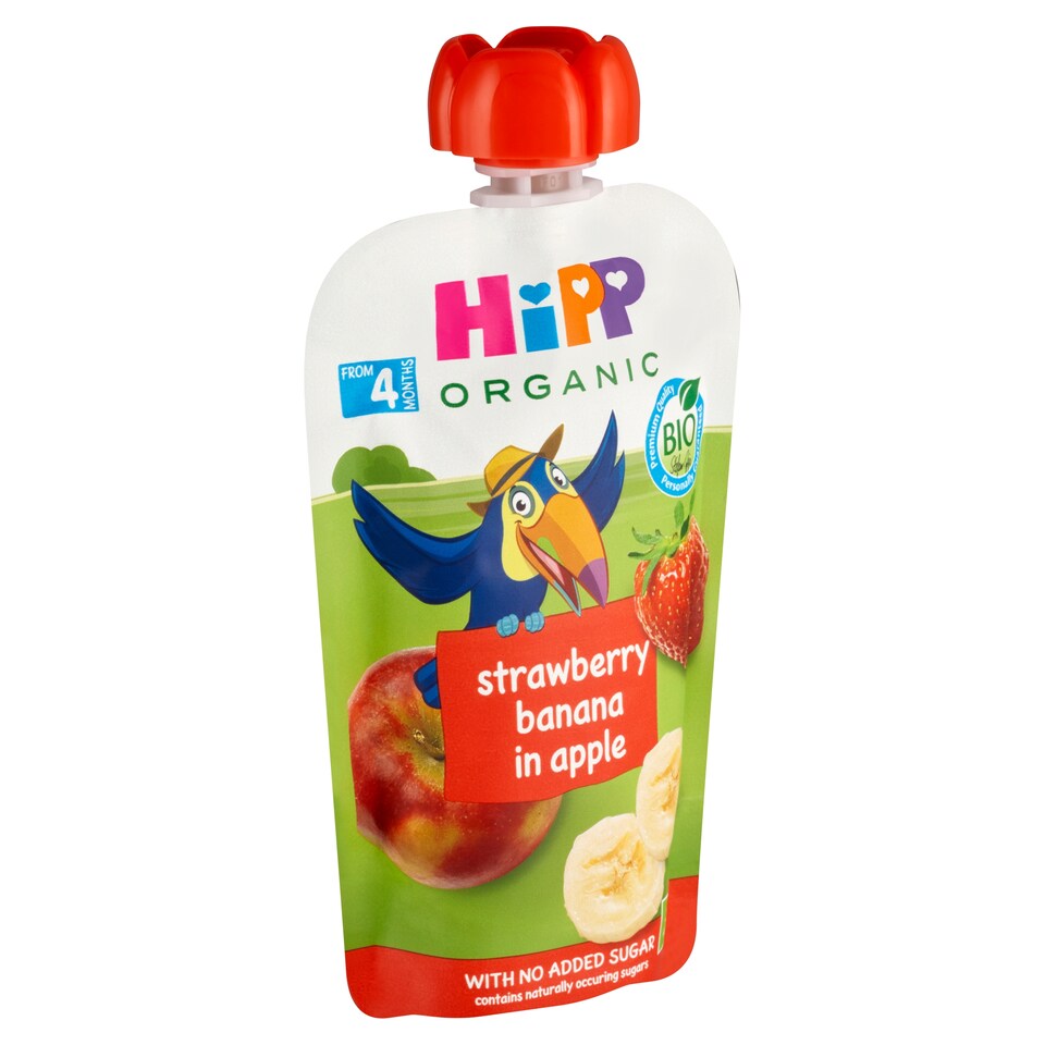 HiPP Bio jablko, banán, jahoda 100g