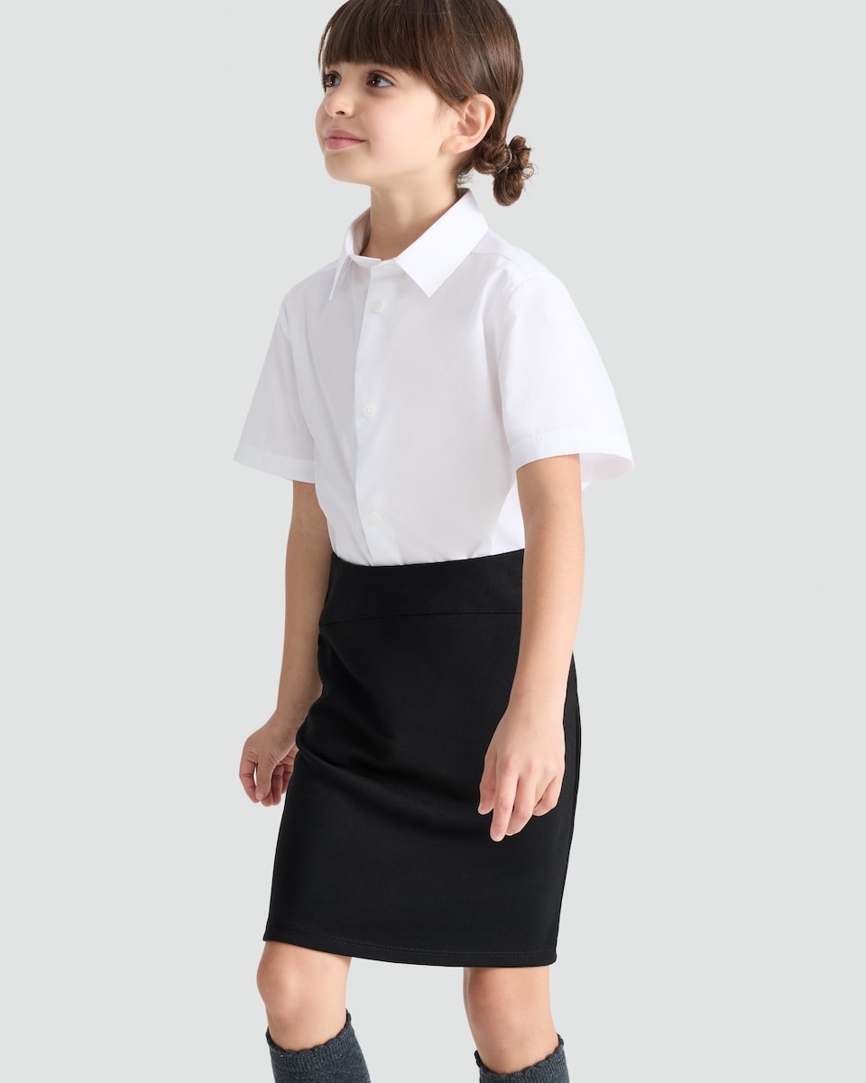 image 1 of F&F School Girls Pencil Skirt in Black