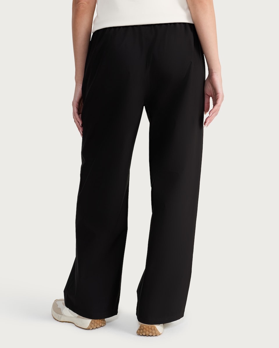 image 1 of F&F Active OUTDOOR Windproof Wide Leg Trousers in Black